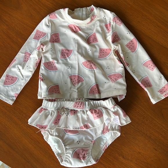 Baby girl watermelon swim set - Picture 1 of 5